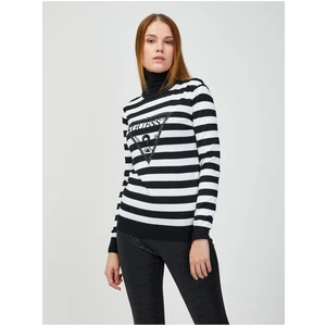 White-black striped turtleneck Guess Noemi - Women