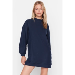 Trendyol Navy Blue Rib Mini Knitted Dress