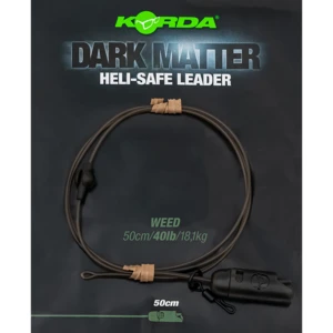 Korda koncová montáž dark matter leader heli safe 18,1 kg 50 cm - weed