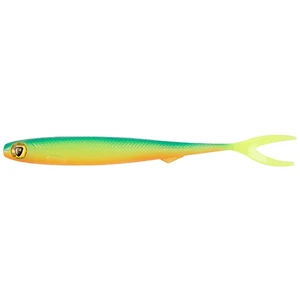 Fox rage gumová nástraha slick finesse super soft uv blue back chartreuse - 9 cm