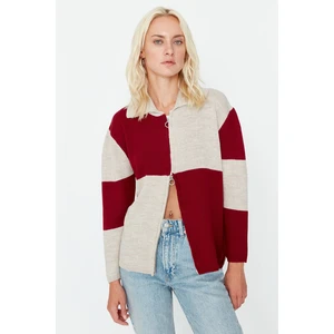 Trendyol Cardigan - Burgundy - Regular fit