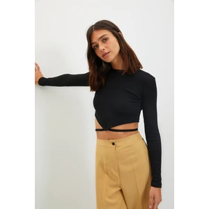 Női crop top Trendyol Tie detailed