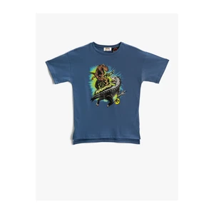 Koton Trex Dinosaur Print T-Shirt Licensed Short Sleeve Cotton