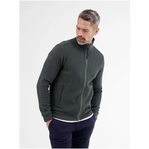 Dark green men's zippered sweatshirt LERROS - Men