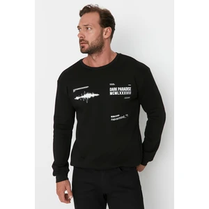 Trendyol Sweatshirt - Black - Fitted