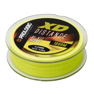 Prologic vlasec xd distance mono hi viz yellow 1000 m - průměr 0,35 mm / nosnost 8,1 kg