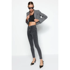 Trendyol Anthracite High Waist Skinny Jeans