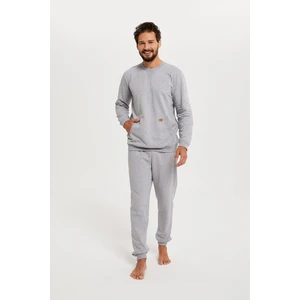 Fox tracksuit, long sleeves, long pants - melange