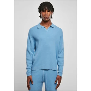 Ribbed Oversized Long Sleeve Horizontal Blue