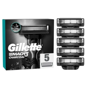 GILLETTE Mach3 Náhradná hlavica Charcoal 5 kusov