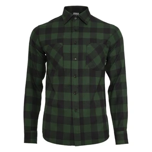 Plaid flannel shirt blk/forest