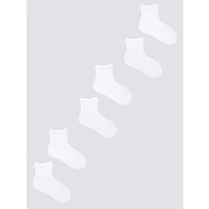 Yoclub Kids's 3Pack Girl's Socks With Frill SKL-0008G-0100