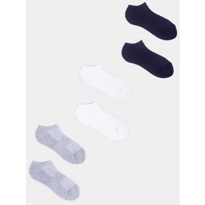 Yoclub Unisex's Ankle Thin Cotton Socks Patterns Colours 3-Pack SKS-0094U-0000