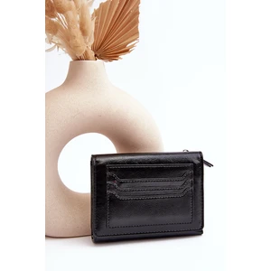 Women's wallet made of eco-leather black Joanela