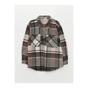 LC Waikiki Plaid Long Sleeve Girl's Shirt Jacket