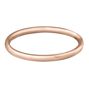 Troli Pozlacený minimalistický prsten z oceli Rose Gold 60 mm