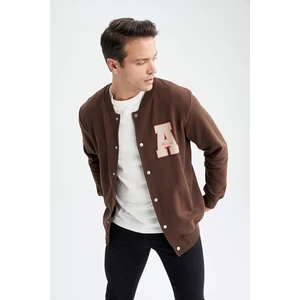 DEFACTO Regular Fit College Collar Bomber Cardigan