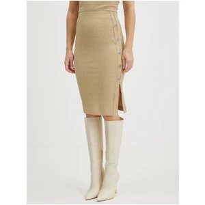 Light brown women's pencil skirt Guess Edna - Ladies