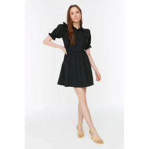 Trendyol Black Collar Detailed Woven Dress