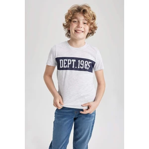 DEFACTO Boy Regular Fit Crew Neck Printed Short Sleeve T-Shirt