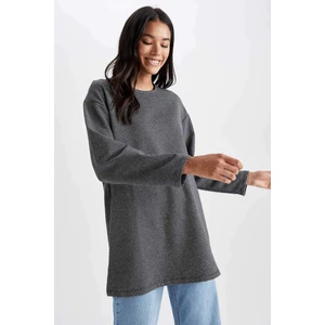 DEFACTO Thin Sweatshirt Fabric Regular Fit Long Sleeve Tunic