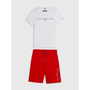 Tommy Hilfiger Boys T-shirt and Shorts Set in white and red Tommy Hilf - Boys