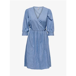 Modré džínsové zavinovacie šaty JDY Casper - ženy