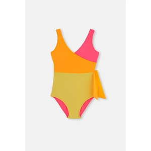 Dagi Yellow - Pink Double-breasted Swimsuit