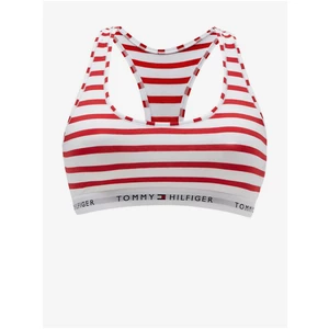 Bílo-červená dámská pruhovaná podprsenka Tommy Hilfiger Underwear - Dámské