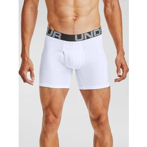 Under Armour UA Charged Cotton 6in Boxerky 3 ks Bílá