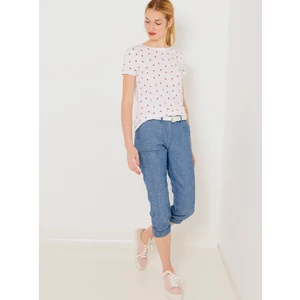 Blue 3/4 trousers CAMAIEU - Women