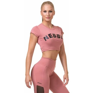 Nebbia Short Sleeve Sporty Crop Top Old Rose S