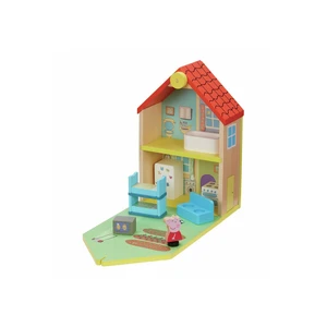 TM Toys Peppa Pig Drevený rodinný domček s figúrkami a príslušenstvom