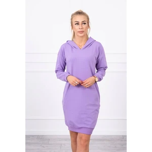 Hooded dress violet