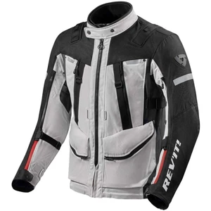 Rev'it! Sand 4 H2O Silver-Black 4XL Textile Jacket