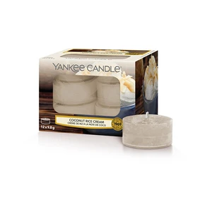 Yankee Candle Aromatické čajové svíčky Coconut Rice Cream 12 x 9,8 g