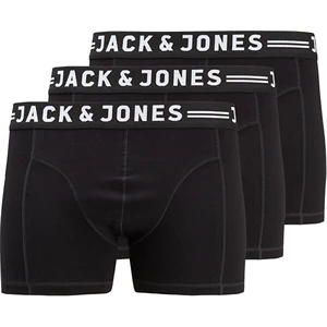 Jack&Jones PLUS 3 PACK - pánske boxerky JACSENSE 12147591 Black 5XL