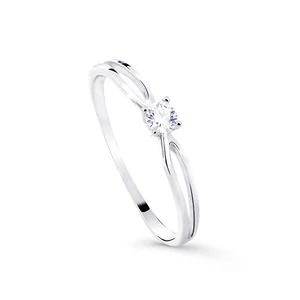 Cutie Jewellery Něžný třpytivý prsten z bílého zlata Z8027-10-X-2 59 mm