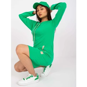 Green dress with holly pockets