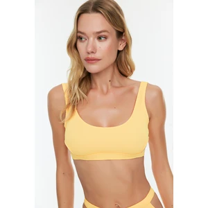 Trendyol Orange Textured Cut Out Detailed Bikini Top