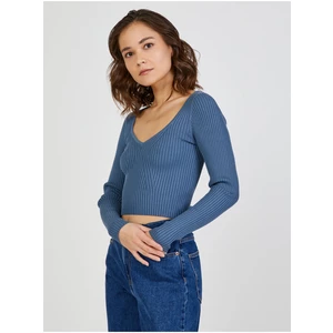 Blue Women's Ribbed Crop Top TALLY WEiJL - Women