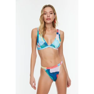 Trendyol Watercolor Effect Bikini Bottom