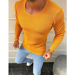 Yellow men's pullover sweater WX1590