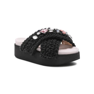 Nazouváky INUIKII - Woven Stones Platform 70103-006 Black