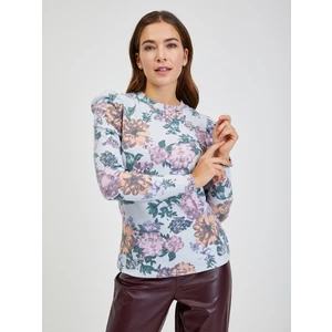 Light gray women's floral T-shirt ORSAY - Women