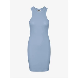 Light blue women's sheath basic dress Noisy May Maya - Women