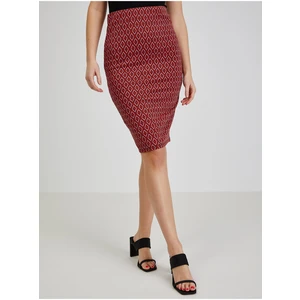 Red Women's Patterned Pencil Skirt ORSAY - Ladies