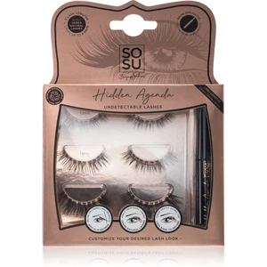 SOSU Cosmetics Hidden Agenda Undetectable Lashes trsové nalepovacie mihalnice bez uzlíka s lepidlom 12 mm, 14 mm, 16 mm