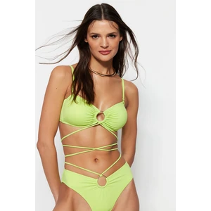 Trendyol Bikini Top - Green - Plain