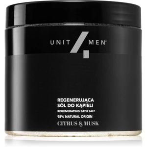 Unit4Men Bath Salt Citrus & Musk koupelová sůl s regeneračním účinkem 700 g